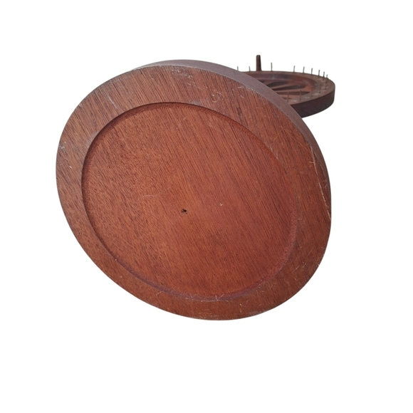 Wooden game wheel vintage handmade Vintage Wooden Roulette Wheel Decor - Picture 8 of 11